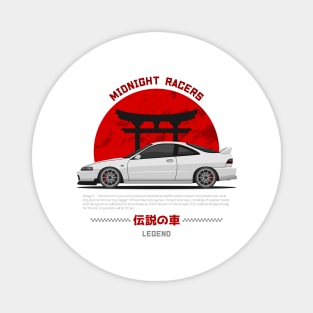 Midnight Racer White Integra DC 2 JDM Magnet